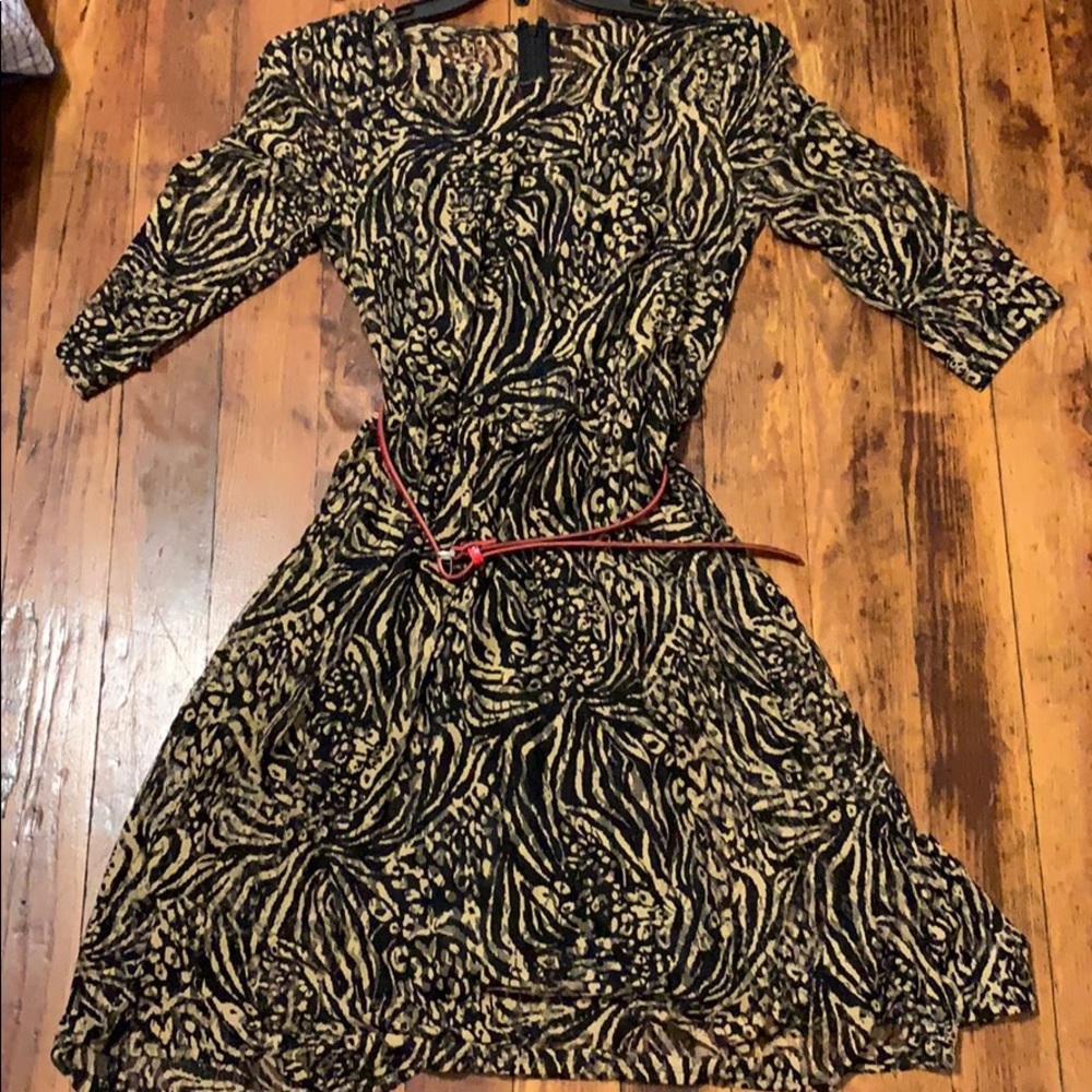 Animal print sheath dress